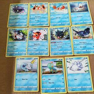 POKEMON SWORD AND SHIELD WATER CARDS LOT SWORD&SHIELD